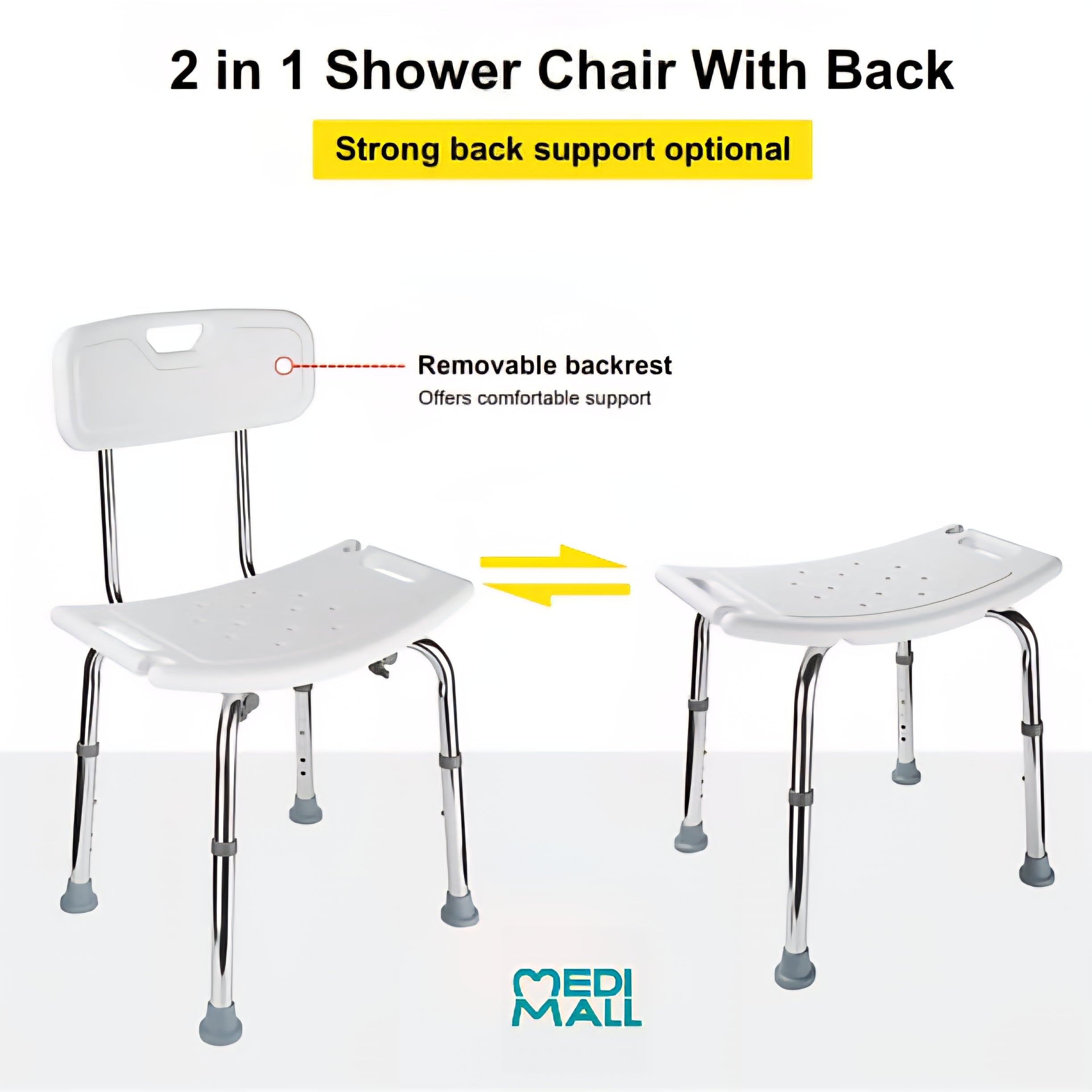Shower Chair with Backrest // كرسي الأستحمام مع مسند ظهر