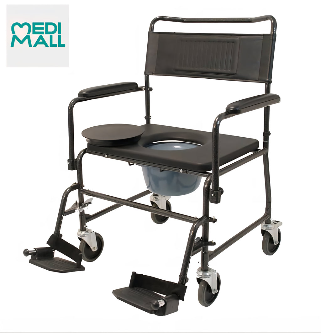 Overweight Commode Wheelchair ( 200 kg ) ■  كرسي المرحاض المتحرك للوزن الزائد