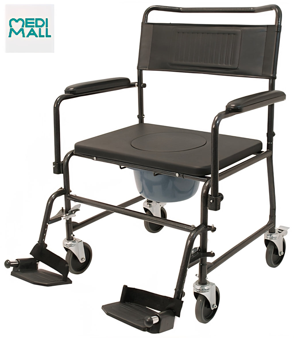 Overweight Commode Wheelchair ( 200 kg ) ■  كرسي المرحاض المتحرك للوزن الزائد