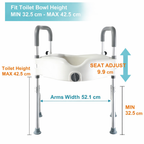 Raised Toilet Seat With Legs Adjustable ■ مقعد مرحاض مع ارجل ومساند قابل للتعديل