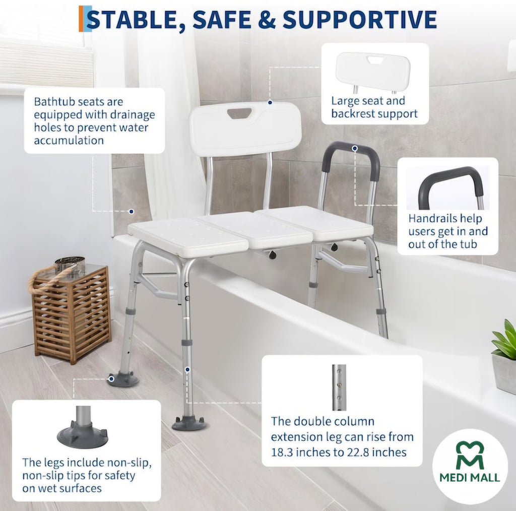 Bath Chair ■  كرسي استحمام طويل مع مسند