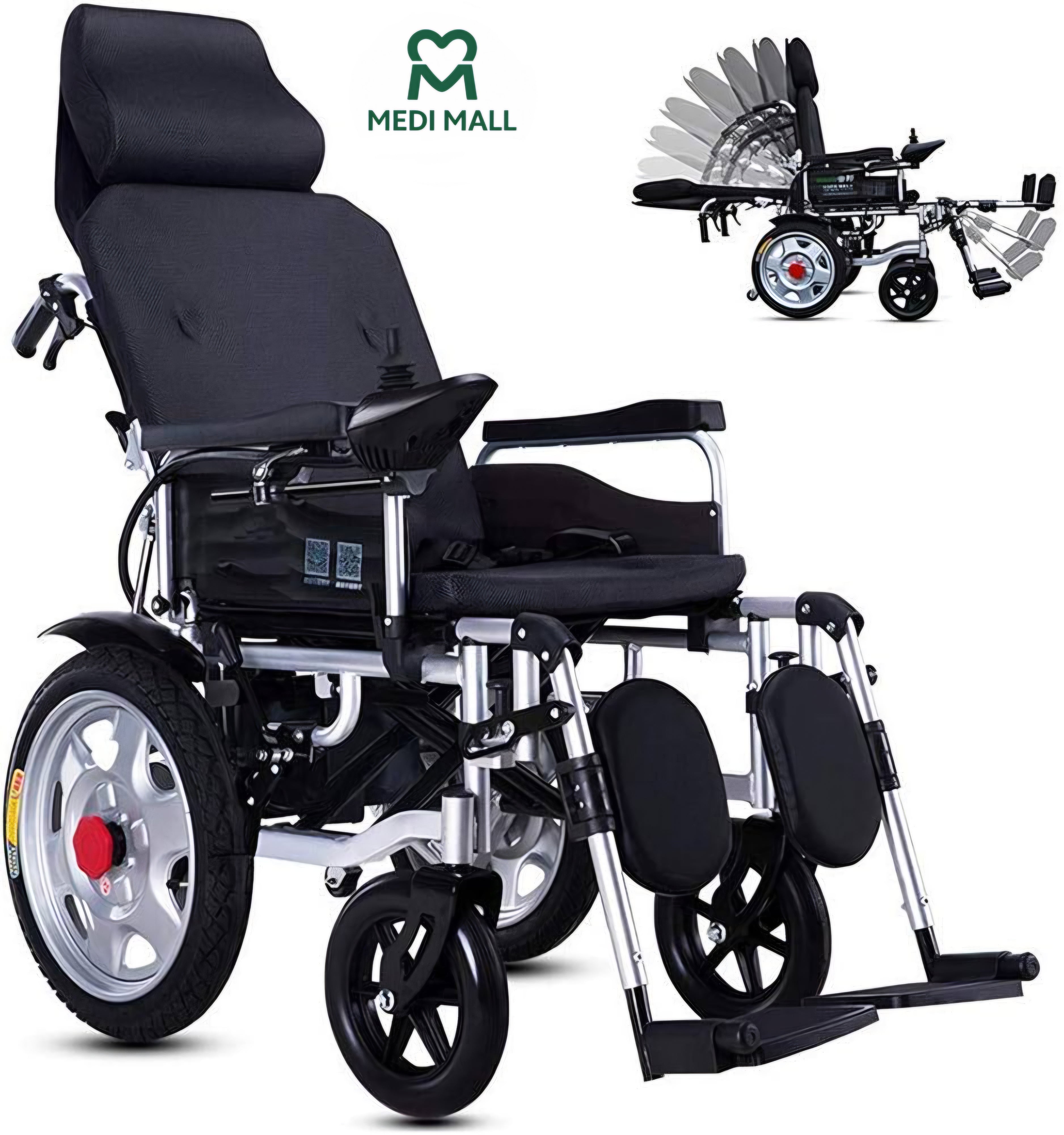 Reclining High Backrest Electrical Wheelchair ■ كرسي كهربائي مع مسند مرتفع  متعدد الوضعيات