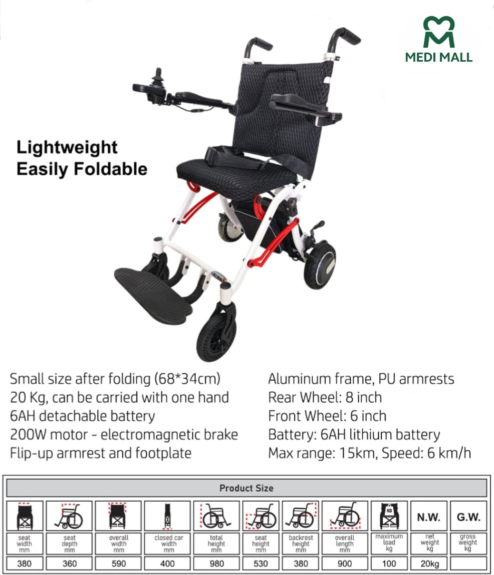 Light Weight Electrical Wheelchair ■ كرسي نقل كهربائي خفيف الوزن