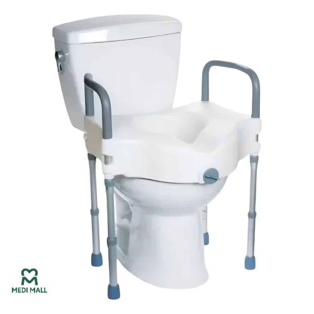 Raised Toilet Seat With Legs Adjustable ■ مقعد مرحاض مع ارجل ومساند قابل للتعديل