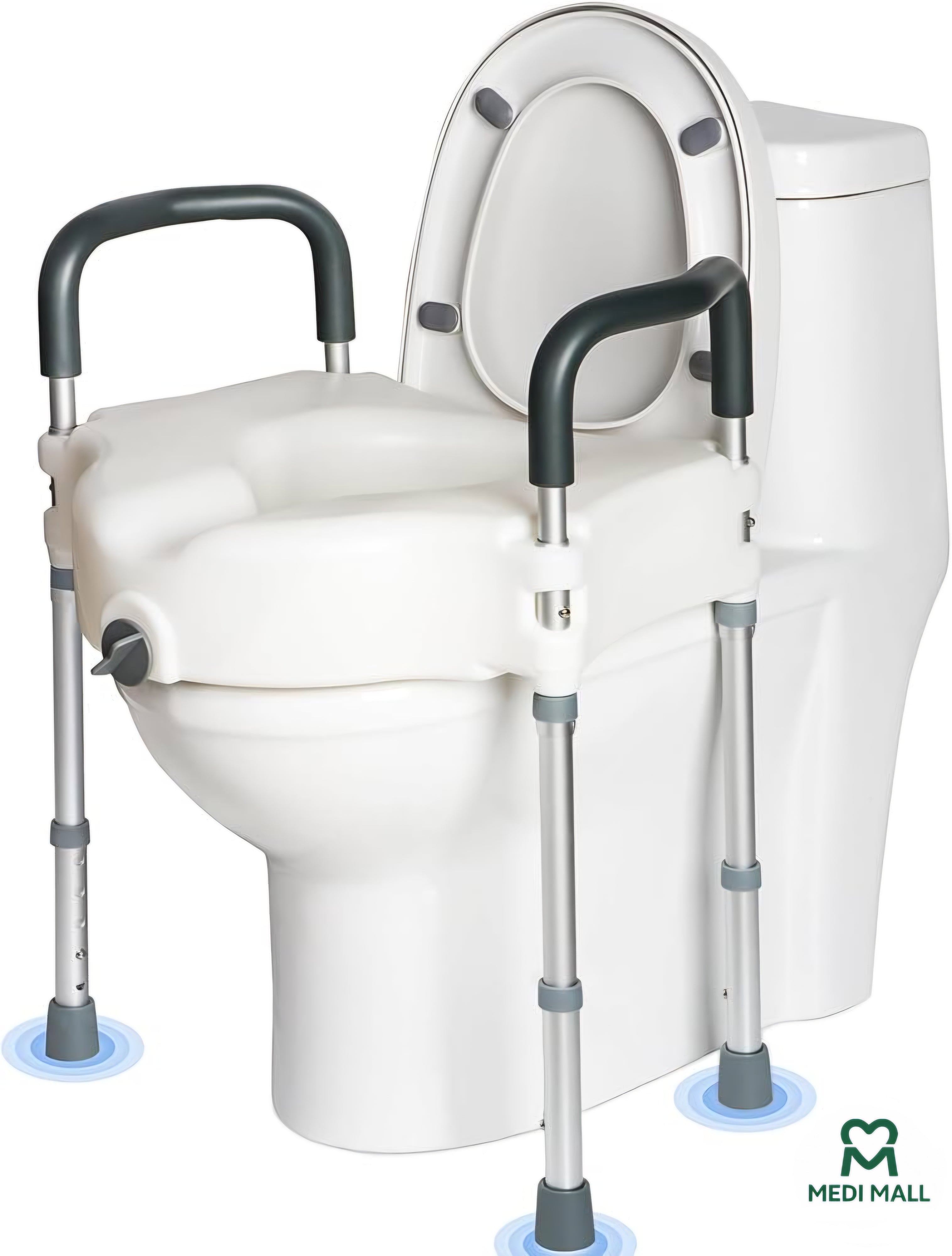 Raised Toilet Seat With Legs Adjustable ■ مقعد مرحاض مع ارجل ومساند قابل للتعديل