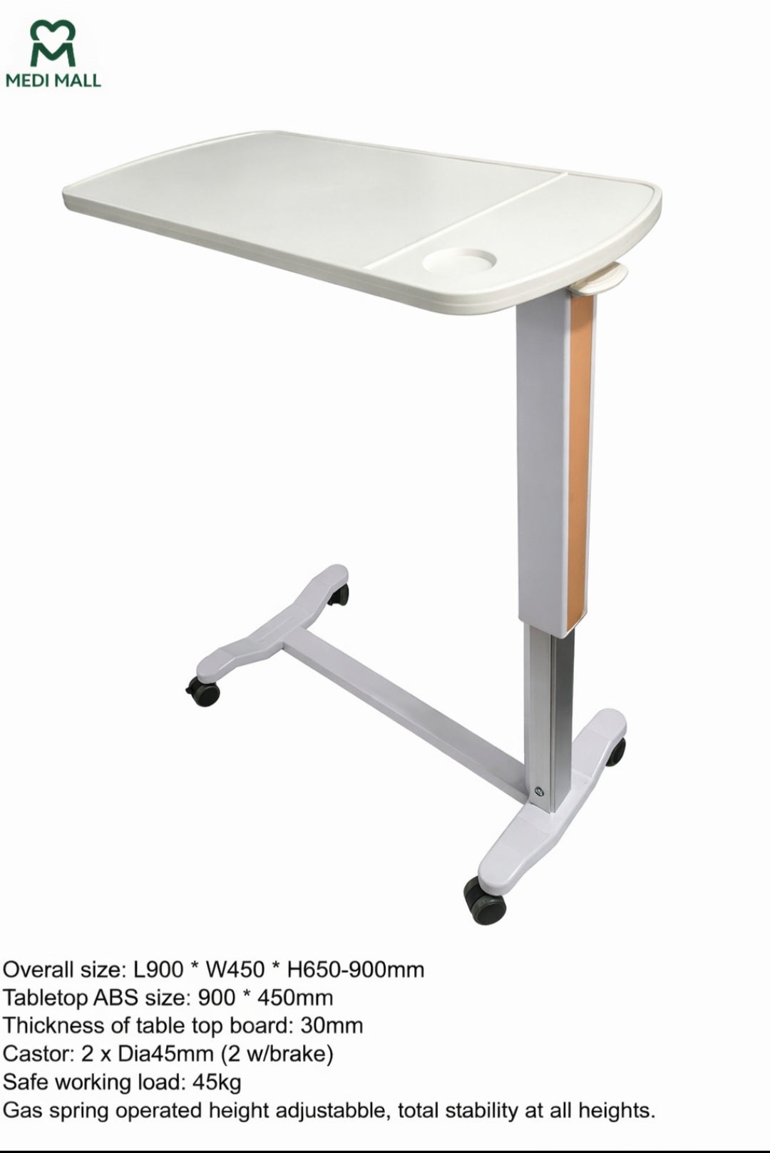 Hydraulic Over Bed Table ■ طاولة طعام فوق السرير هيدروليك