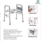 Adjustable Padded Foam Seat Raised Toilet ■   مقعد مرحاض مبطن قابل للتعديل