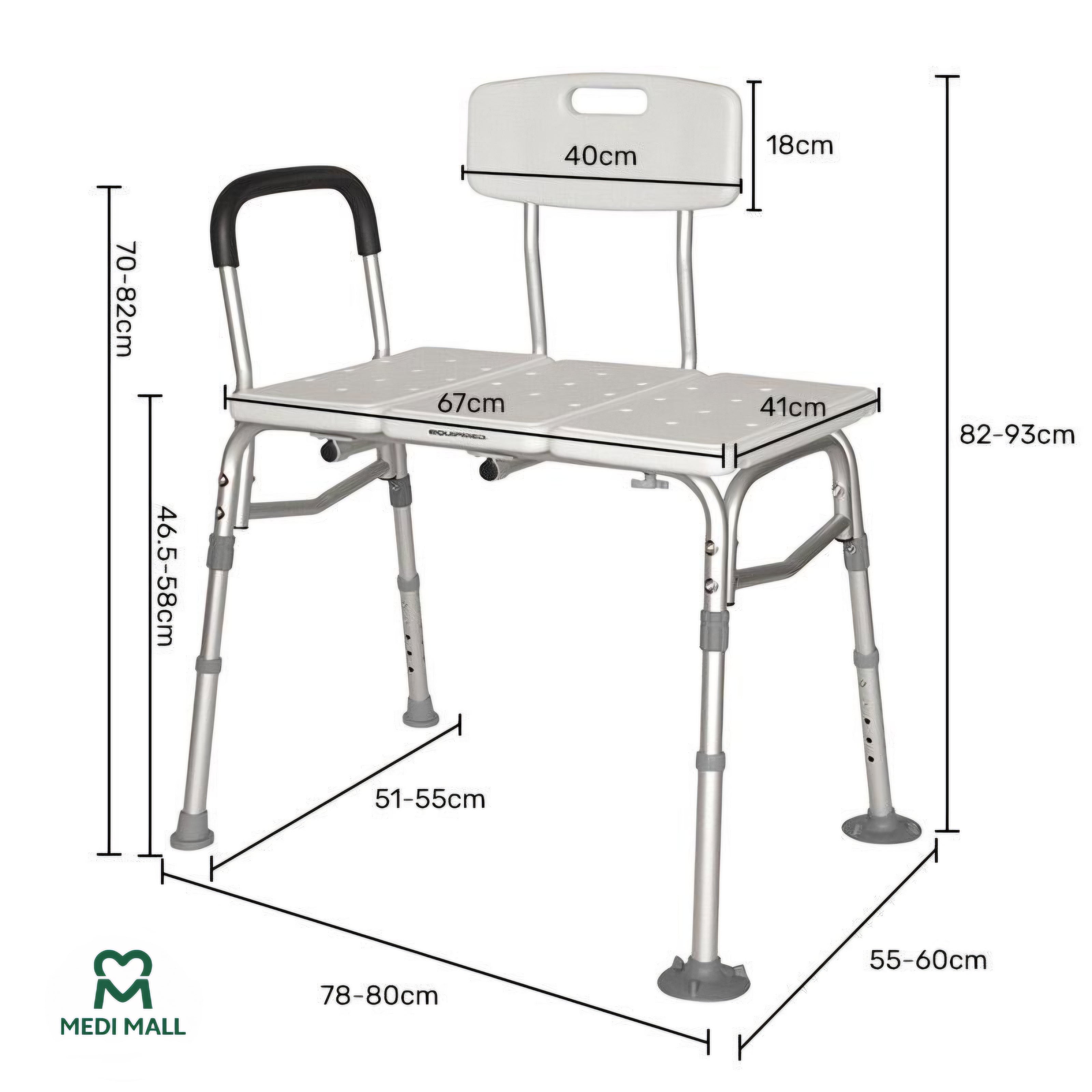 Bath Chair ■  كرسي استحمام طويل مع مسند