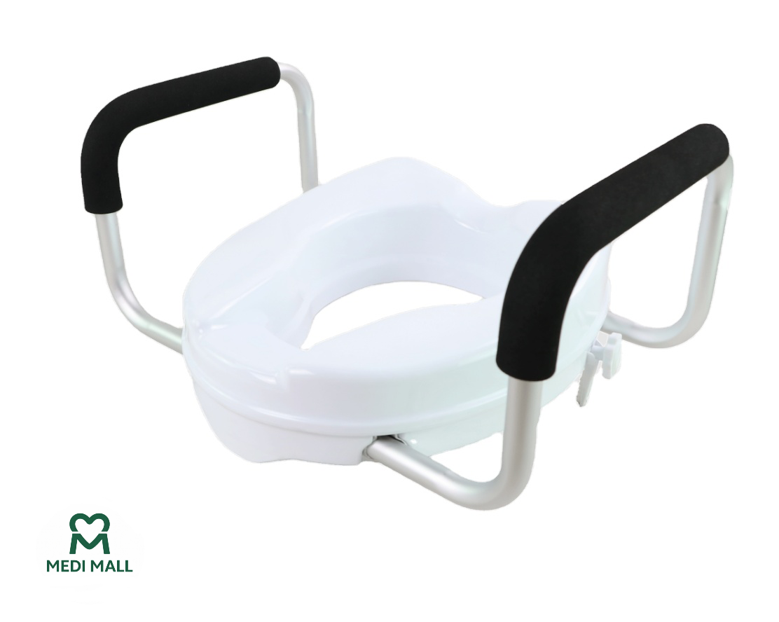 Raised Toilet Seat 16 cm ■ مقعد مرحاض مرتفع مع مساند جانبية