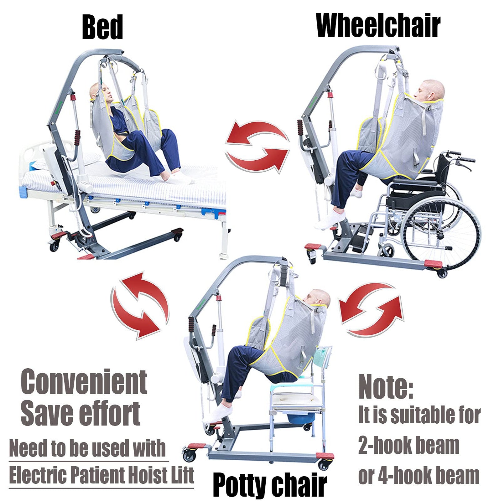 Electrical Patient Lift With Handles  ■ ونش نقل كهربائي مع اذرع