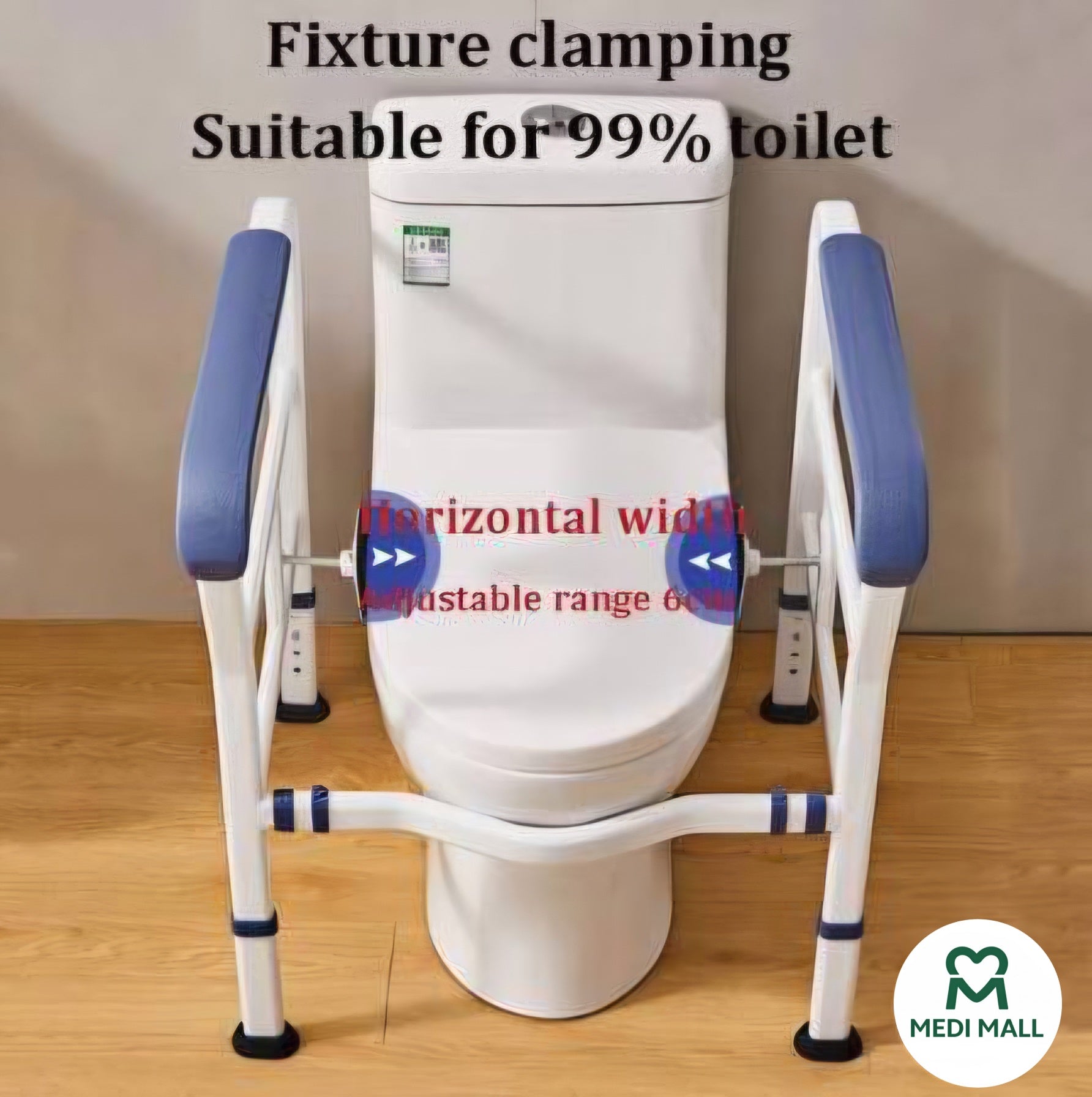 Toilet Handrail Ajustable Height ■  درابزين الحمام