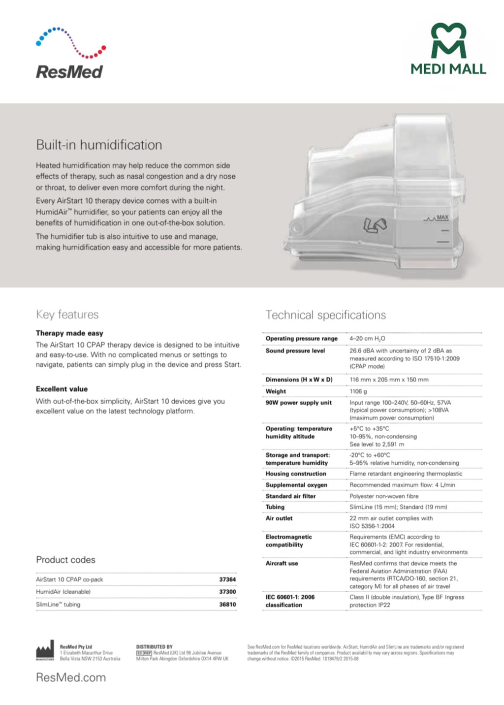 Resmed -  Air Start 10 Auto Cpap