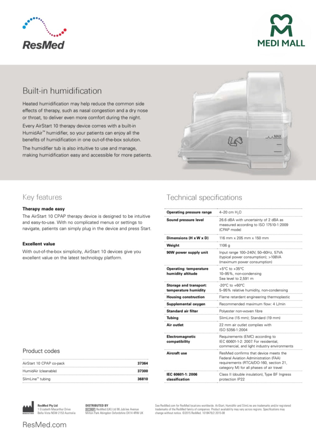 Resmed -  Air Start 10 Auto Cpap
