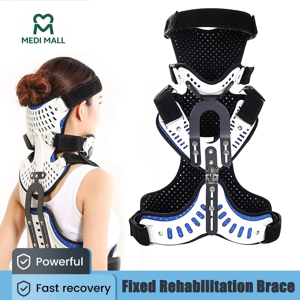 Adjustable Cervico-Thoraco-Lumbar Orthosis (CTLSO Brace)     ■   دعامة الرقبة والعمود الفقري الصلبة القابلة للتعديل