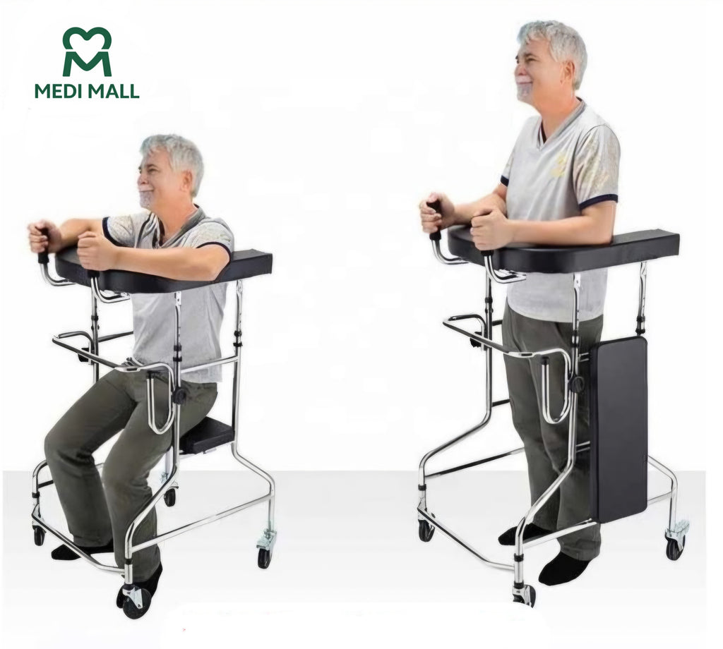 Mobile Standing Frame Walker /  Forearm Support Walker ■ روليتور مع دواليب ومساند للكوع واليدين